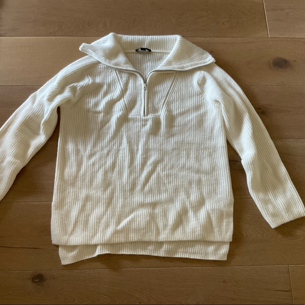 Ann Taylor knit half zip sweater size S